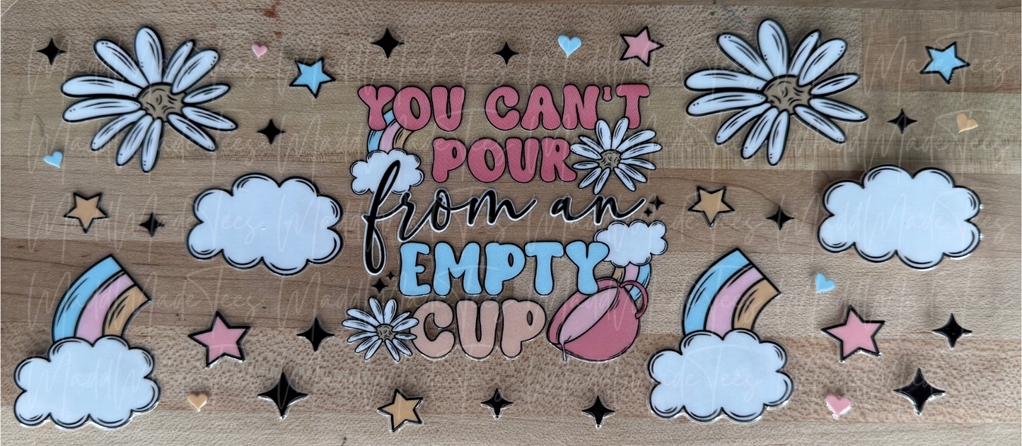 you cant pour from an empty cup