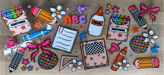 Checkered School Supplies