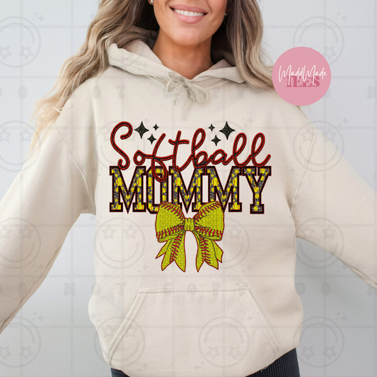 Softball Bow *Customizable Name*